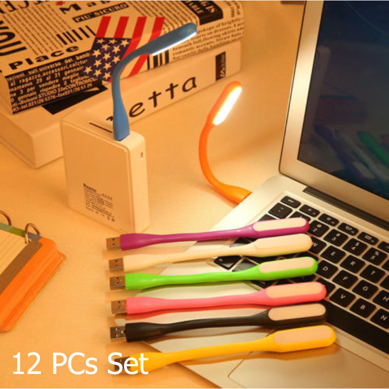 12Pcs Mini Portable USB LED Light Lamp For Power Bank Computer Notebook Laptop Reading